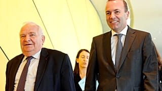 Joseph Daul az EPP elnöke és Manfred Weber az EPP csúcsjelöltje
