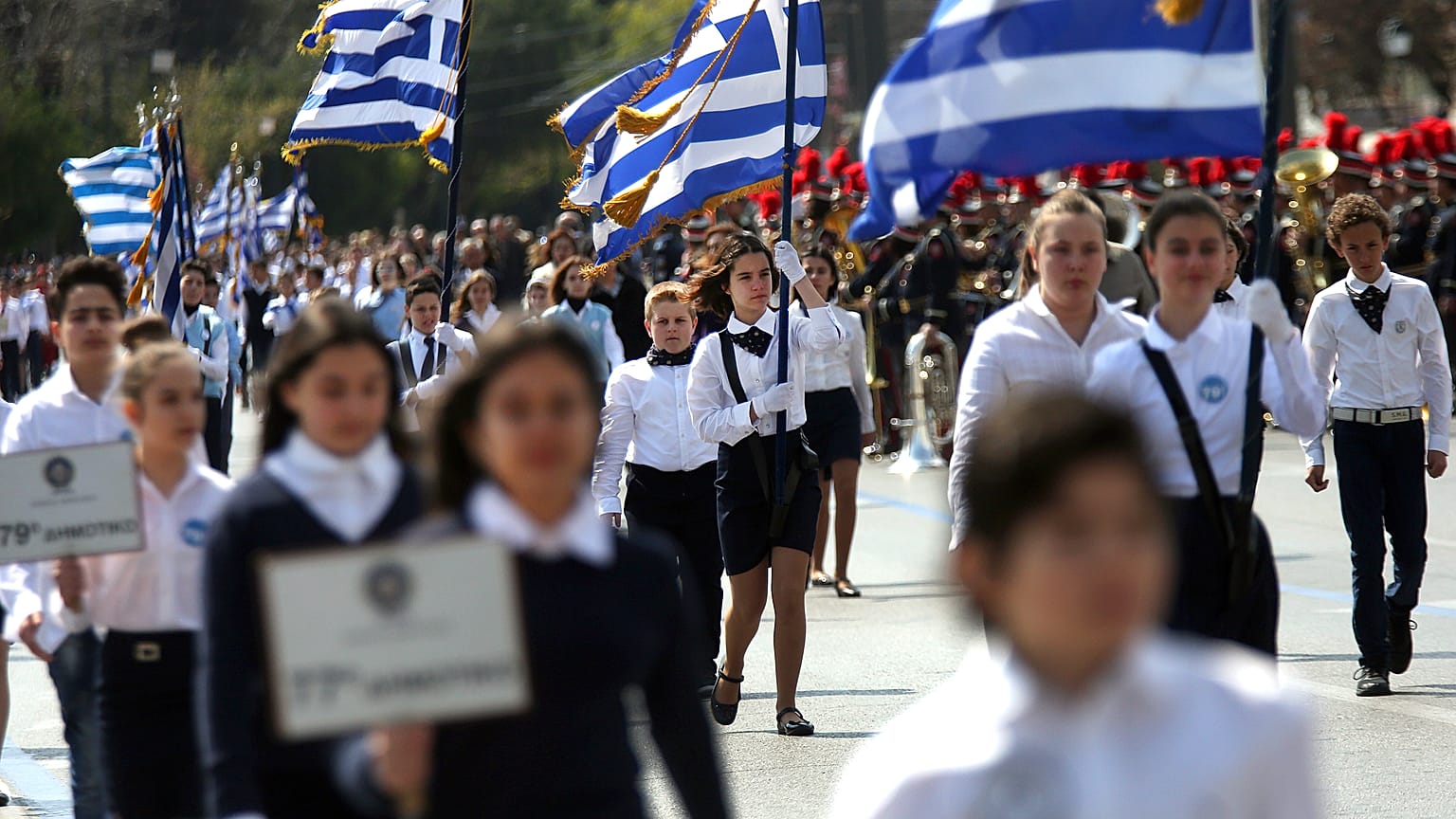 Μαθητική παρέλαση στην Αθήνα για την 25η Μαρτίου