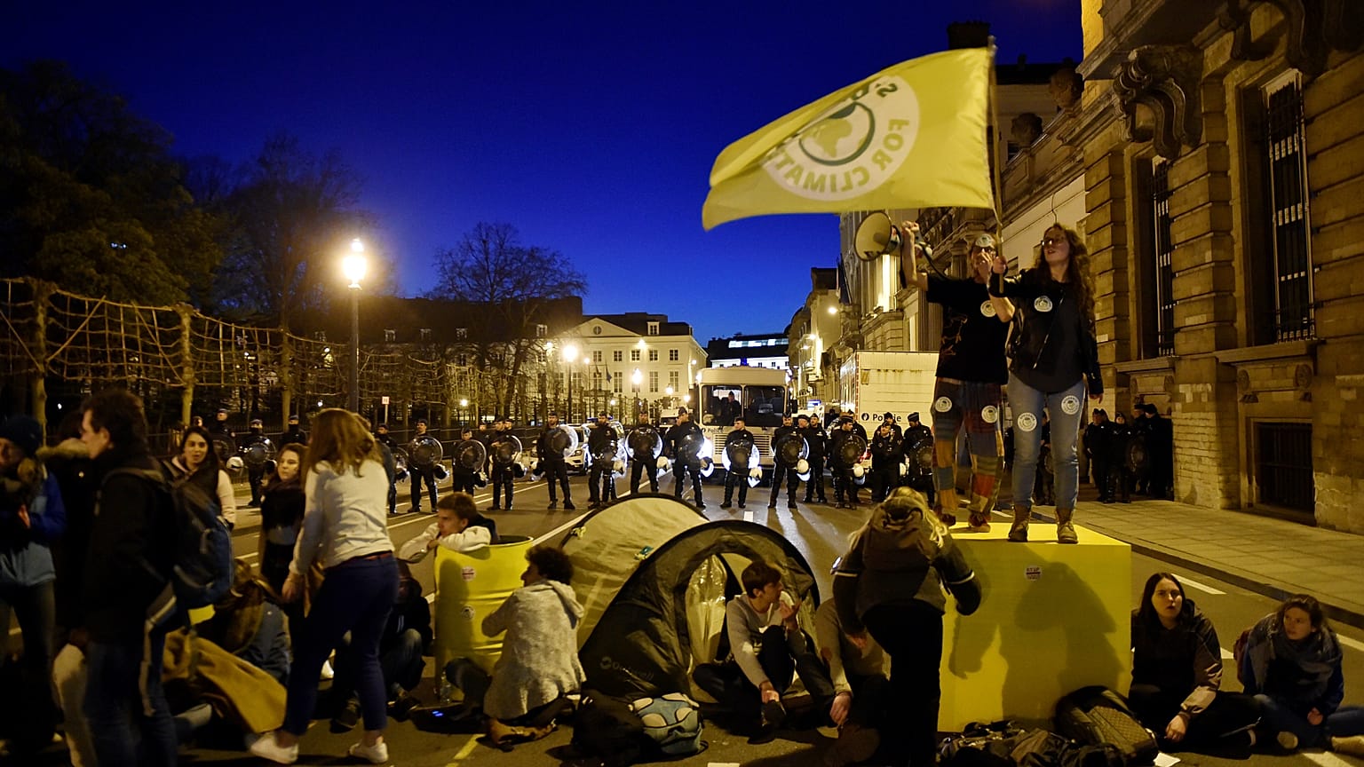 Des militants écologistes à Bruxelles