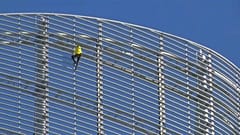 Robert scaled the 185-metre glass-fronted building in La Défense