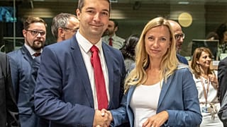Feldman Zsolt államtitkára és Juliane Bogner-Strauss osztrák miniszter