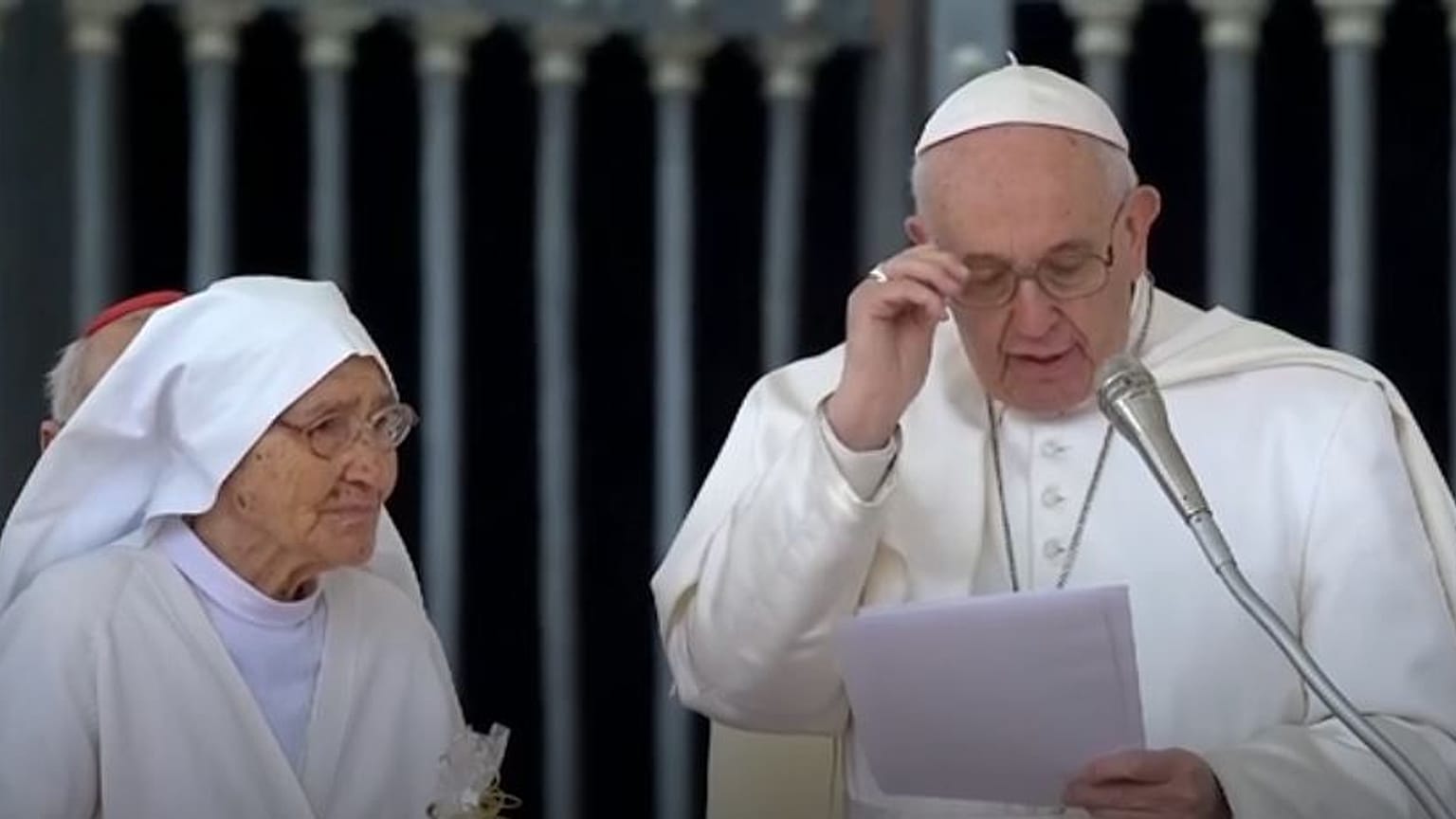 Pope Francis thanked Sister Maria Concetta Esu for her work