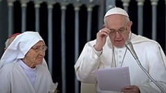 Pope Francis thanked Sister Maria Concetta Esu for her work