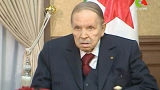 الرئيس الجزائري عبد العزيز بوتفليقة خلال اجتماع في الجزائر العاصمة