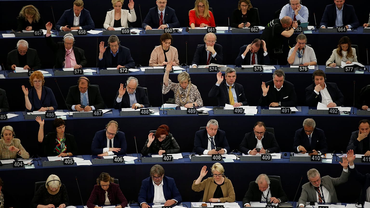 Vote des députés européens à Strasbourg