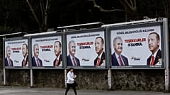 AKP billboards in Istanbul featuring Turkish President Tayyip Erdogan