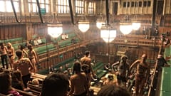 Climate activists disrupt the British Parliament to promote the 'naked truth' on ecology