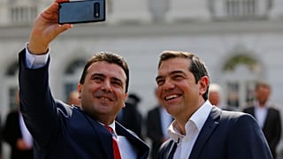 Greece and North Macedonia make peace with selfies and air pact 