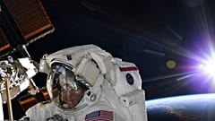 NASA astronaut Anne McClain during a spacewalk form the ISS