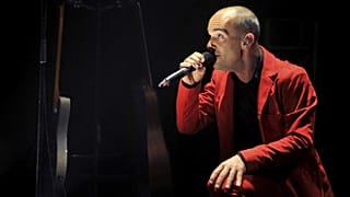 Le chanteur Aldebert, le 25 avril 2015 lors au "Printemps de Bourges"