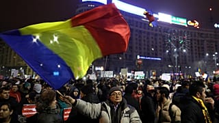 An anti-corruption demonstration in Bucharest