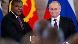 João Lourenço e Vladimir Putin no Kremlin