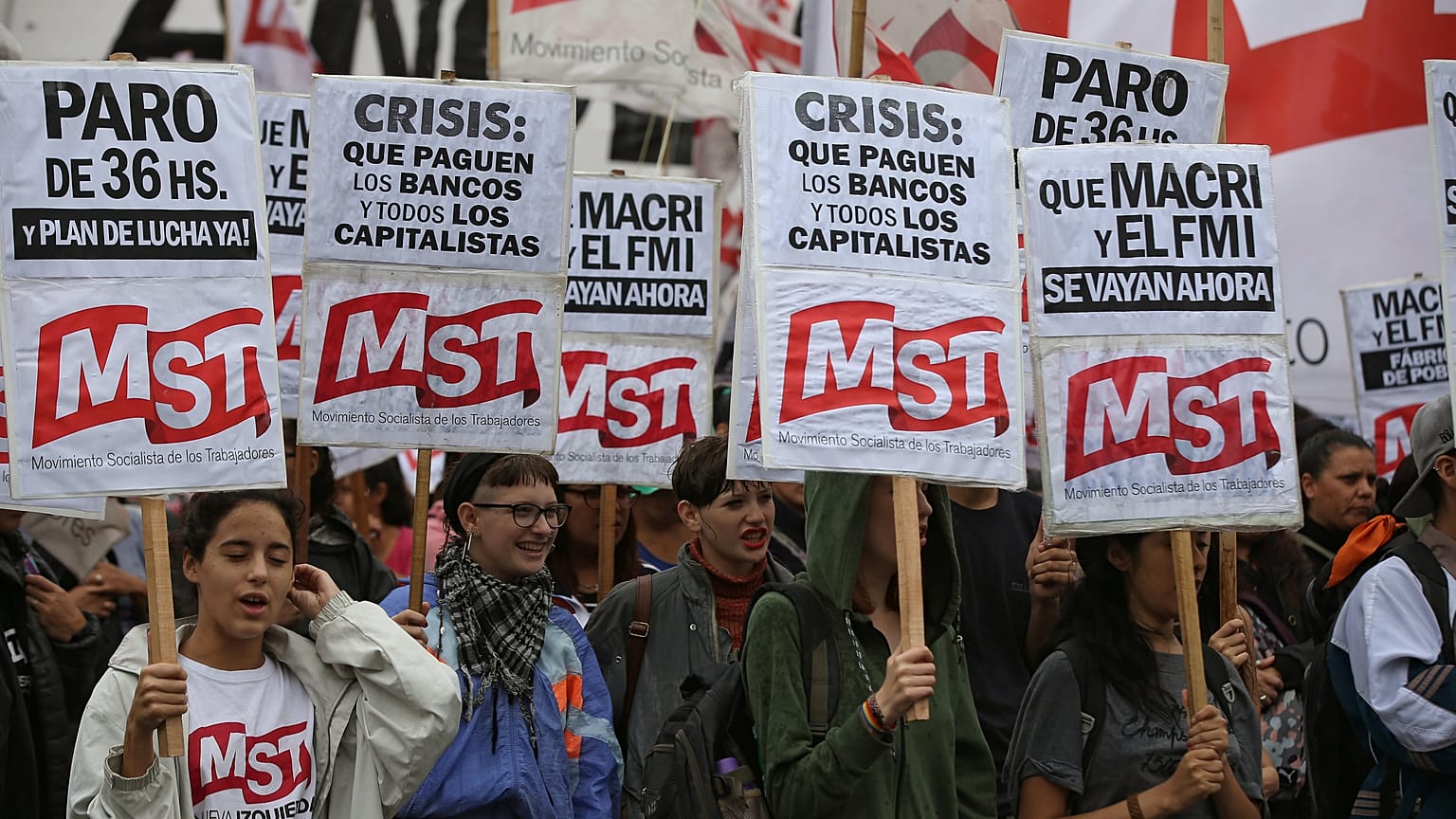 Movilización en Argentina contra la política de Macri