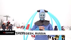 Russia's Kemerovo ski resort dresses up for carnival