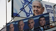 A Likud party election campaign billboard  