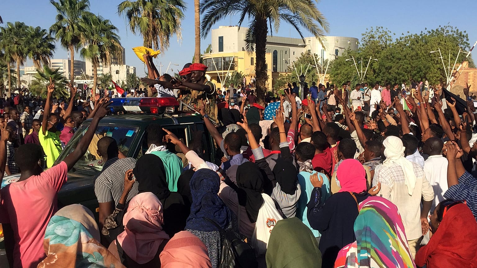 جانب من مظاهرات في السودان