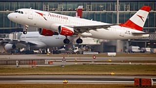 An Austrian Airlines A320 Airbus plane like the one involved in Tirana.
