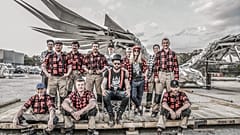 Gábor and his team building the Falcon in Atlanta
