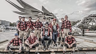 Gábor and his team building the Falcon in Atlanta