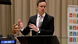 Szijjártó Péter felszólal az ECOSOC partnerségi fórumán 