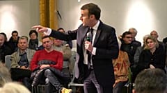 Emmanuel Macron, lors d'une réunion publique, le 24/01/2019