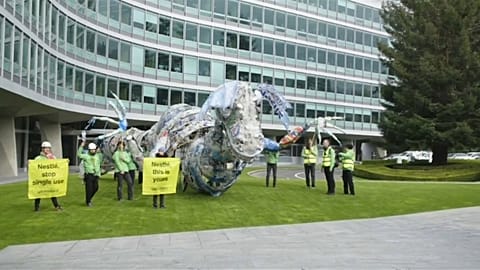 Green campaigners accuse Nestle over single-use plastics