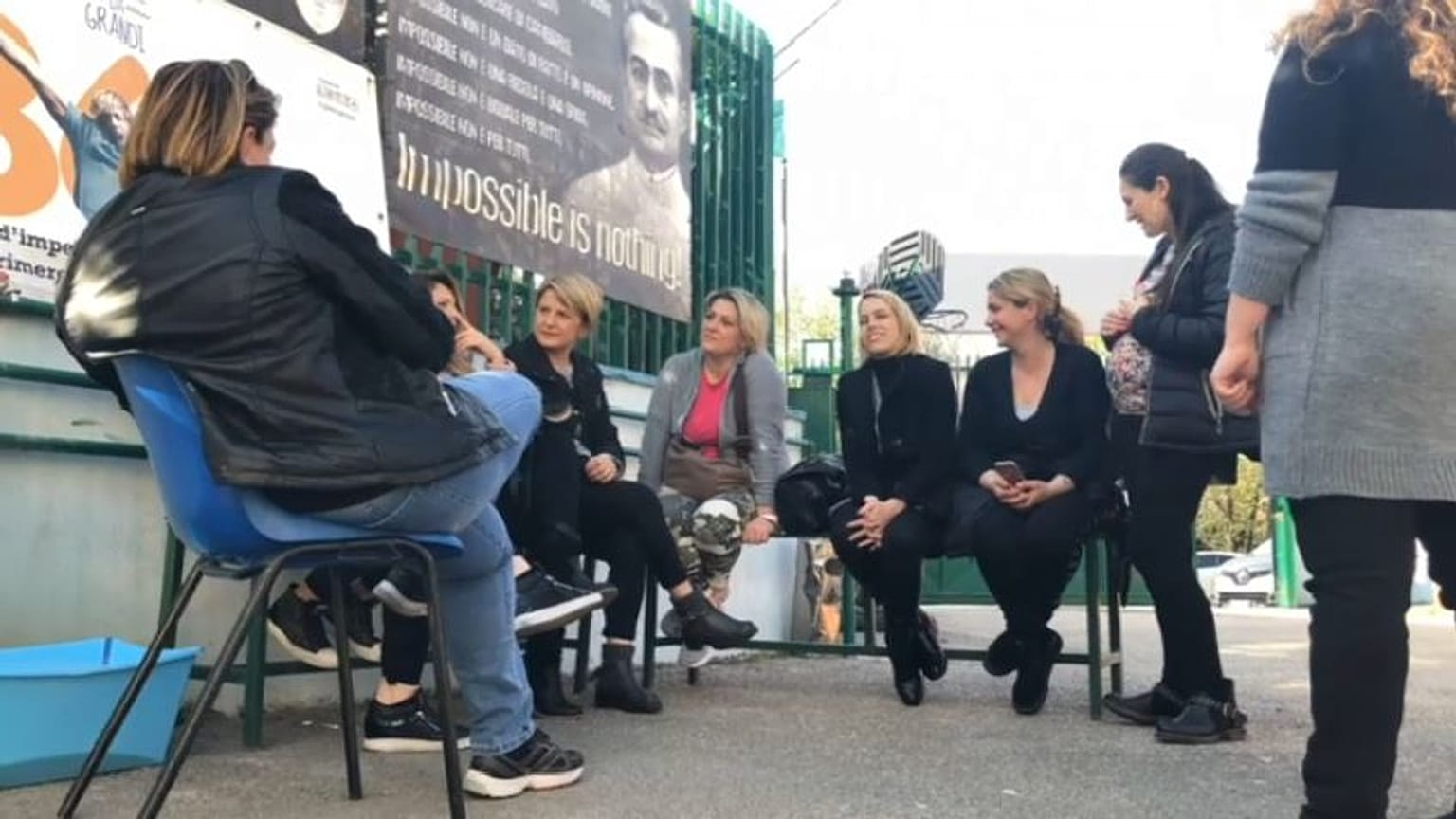 People in the suburbs of Naples meet to discuss local issues 