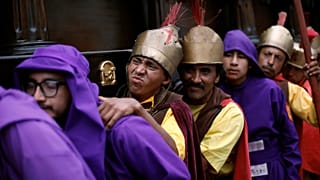 Gläubige begehen Karwoche: Bilder aus Guatemala, Rom und Malta