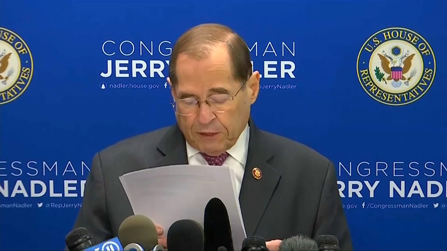 US Congressman Democrat Jerry Nadler