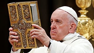 Pope Francis leads the Easter vigil Mass in Saint Peter's Basilica