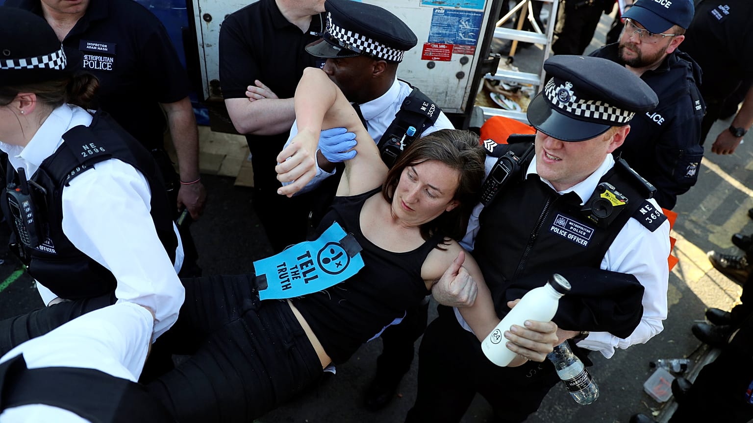 Septième jour de « rébellion écologiste » à Londres