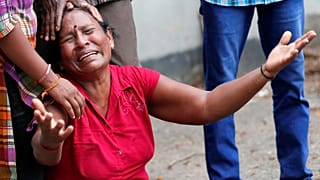 A relative of a victim of the explosion at St. Anthony's Shrine