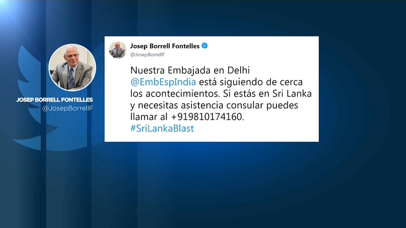 España defiende la libertad religiosa tras los atentados de Sri Lanka