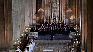 The choir during Easter Sunday Mass at Saint-Eustache.