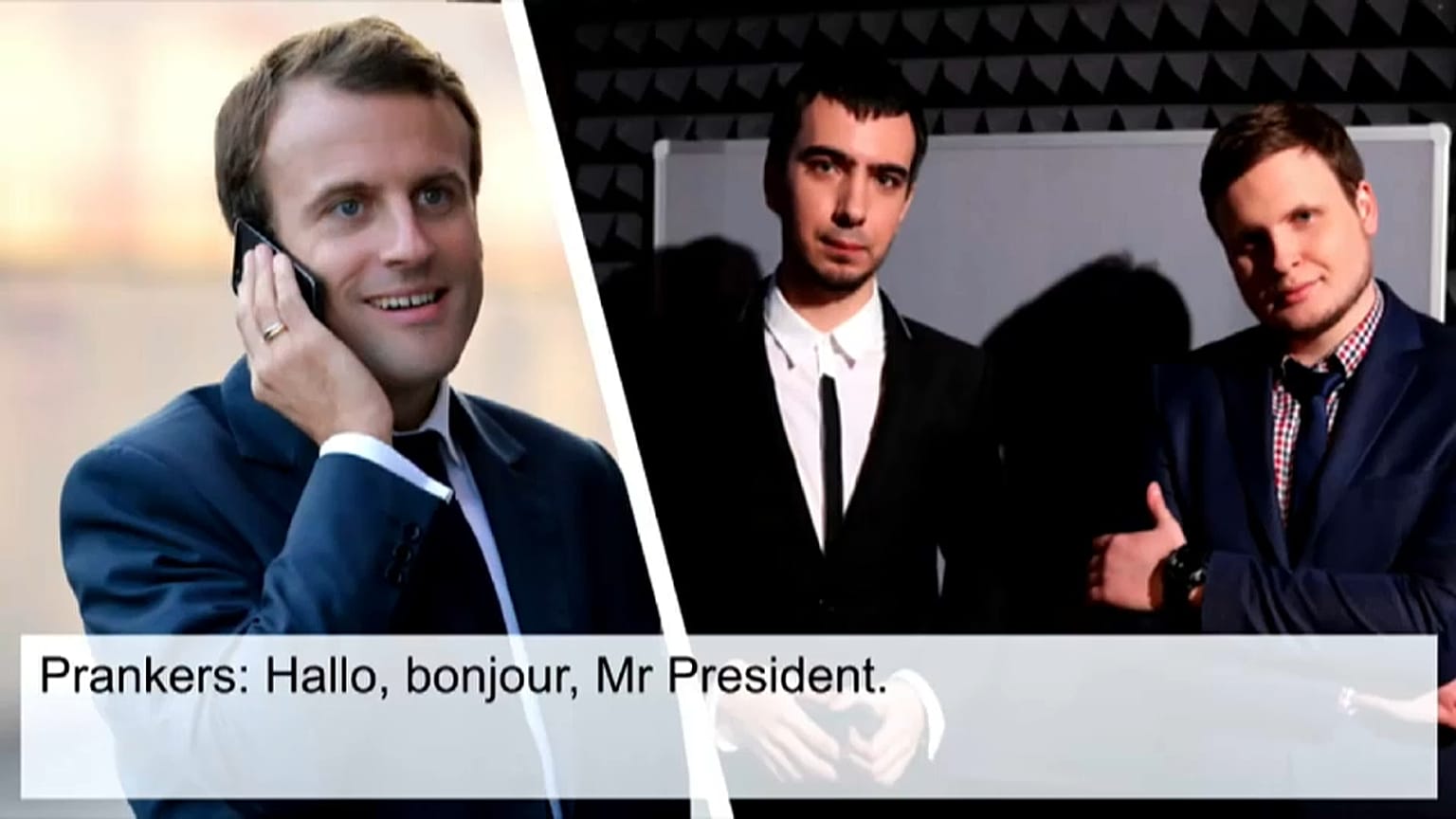 Emmanuel Macron piégé par un canular téléphonique ?