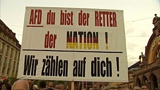 Poster: "AfD du bist der Retter der Nation! Wir zählen auf dich!"