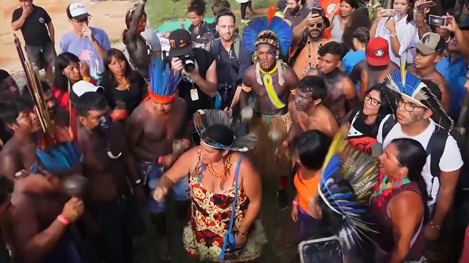 Bunt und laut: Protest in Brasilia
