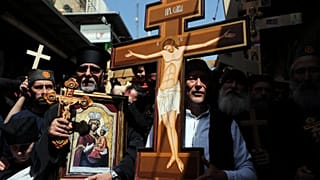 Orthodoxe Christen feiern Karfreitag in Jerusalem 