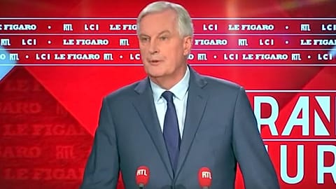 Michel Barnier was speaking on French television
