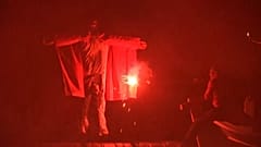 The Judas effigy is set alight as a symbolic punishment for treason