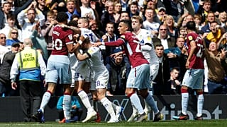 The controversial Leeds goal sparked clashes on the pitch.
