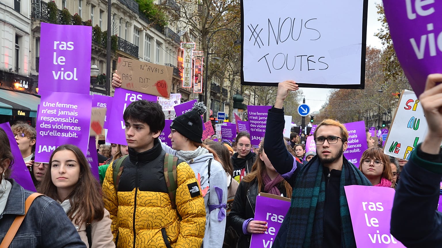 November 2018 demonstration against sexual violence in France.