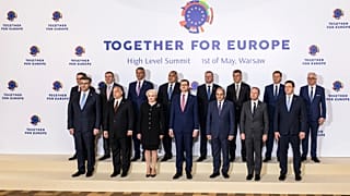 Leaders of the 13 countries which joined the EU since 2004 on May 1, 2019