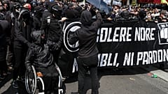 Black Bloc ahead of May Day protests, 1 May 2019