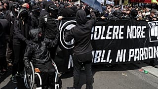 Black Bloc ahead of May Day protests, 1 May 2019