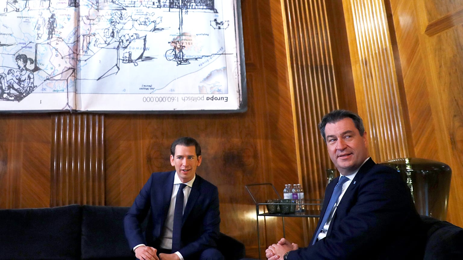 Loblied auf die Mitte: Söder bei Kurz
