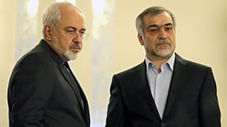 Hüseyin Feridun (sağ) İran Dışişleri Bakanı Zarif ile