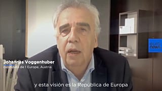 Voggenhuber durante su entrevista con euronews