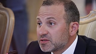 وزير الخارجية اللبناني جبران باسيل خلال اجتماع في موسكو
