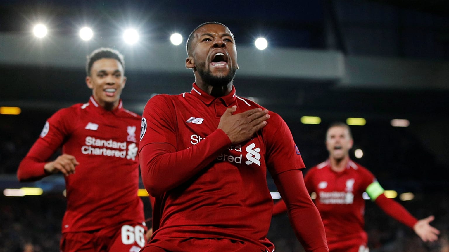 Giorginio Wijnaldum inscreve o nome na história da Liga dos Campeões